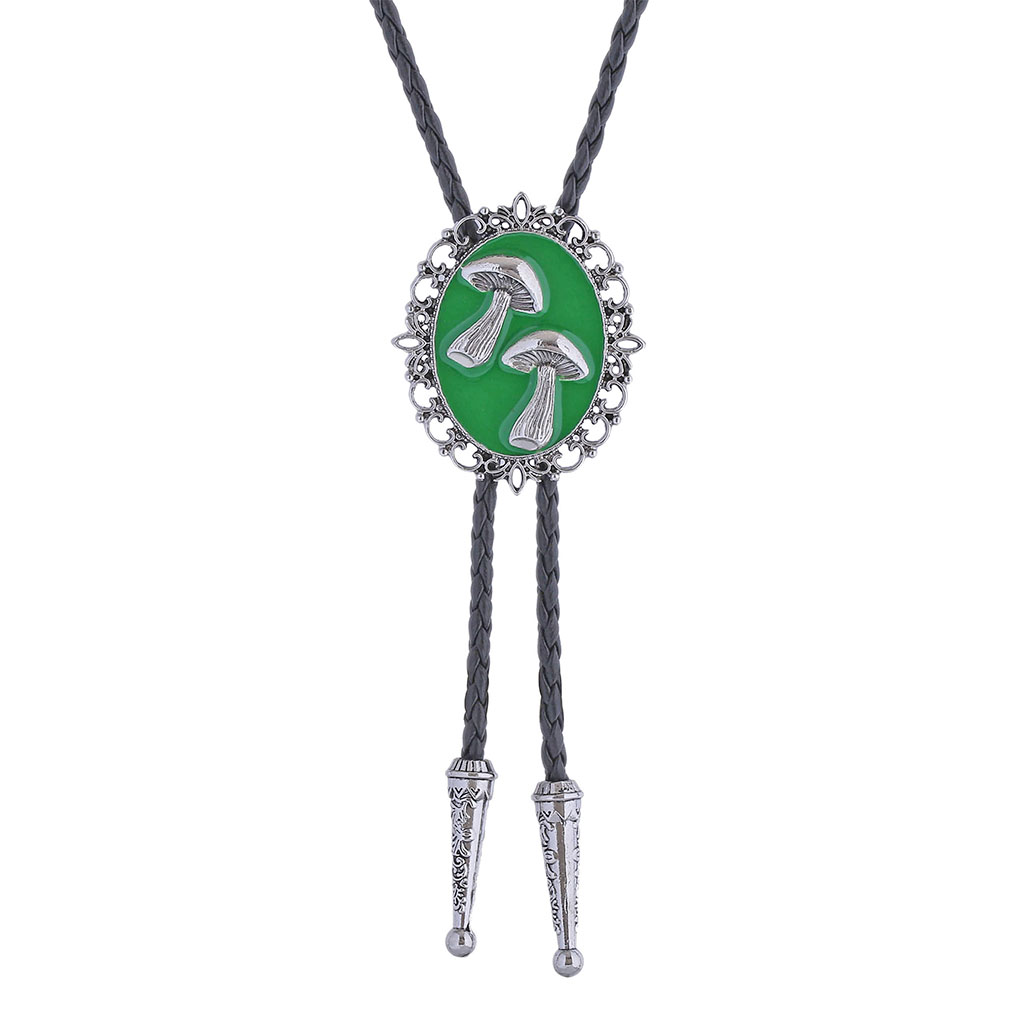 GelConnie Vintage Bolo Tie for Men Western Cowboy Wedding Necklace Natural Stone Native American Bolo Tie Leather Necktie Costume Accessorie